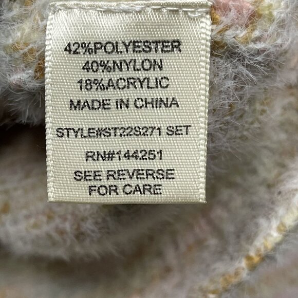 Cozy Sincerely Jules XS Womens Button-Front Multicolor Cardigan Sweater With Bal - Picture 3 of 7